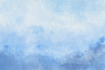 blue watercolor on rough canvas, abstract background