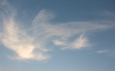 Fototapeta na wymiar corner of white clouds light in the sky