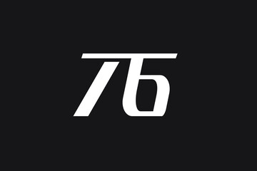 Letter 76 Logo Design Vector Illustration