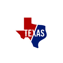 Texas logo design. Lone Star and Texas Map Symbol. Lonestar Vector Illustration.