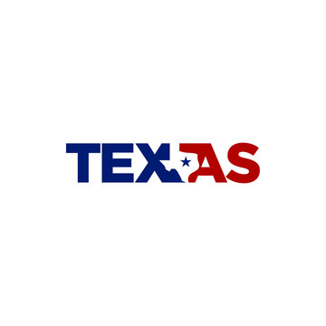 Texas logo design. Lone Star and Texas Map Symbol. Lonestar Vector Illustration.