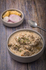 cream chicken with a thick white sauce full of cream