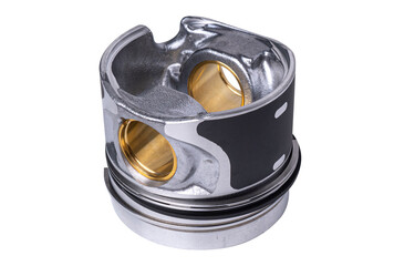 Car engine new piston isolated on white