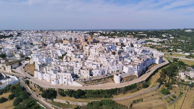 Aerial view of Ostuni, Italy