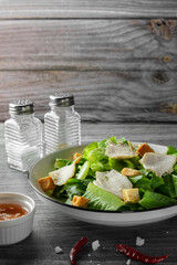 Caesar Salad green vegetable and Black Pepper Chicken Breast