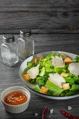 Caesar Salad green vegetable and Black Pepper Chicken Breast