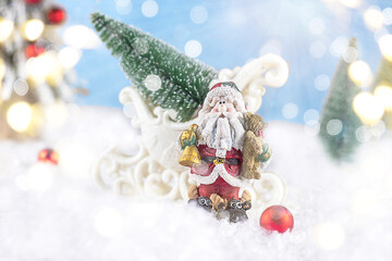 Christmas background. Christmas card. Festive Christmas card. Copy space