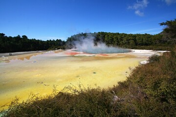 Artist's palette, Wai-O-Tapu thermal wonderland, North island of New Zealand