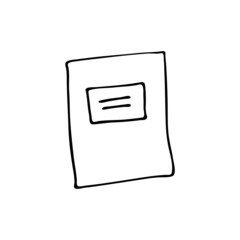 Doodle notebook image. Hand-drawn image for various designs.