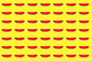 Beautiful watermelon patterns on a colorful background