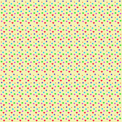 Seamless pattern, symbols on yellow background.