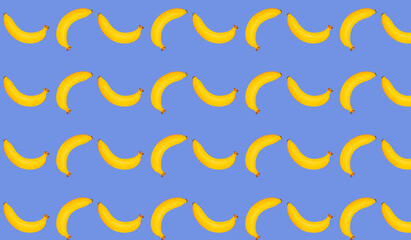 Beautiful banana patterns on a colorful background