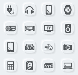 Devices icons set