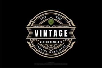 Vintage Retro Badge Emblem Label Sticker Logo Design
