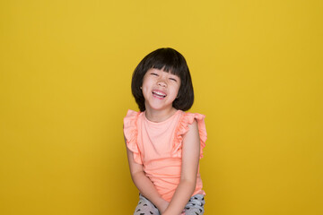 asian kid, happy girl
