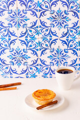 Egg tart, traditional Portuguese dessert