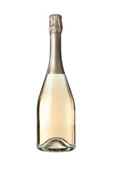 Bottle of sparkling wine isolated on white