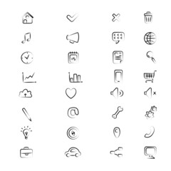 set of icons web