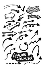 Arrows abstract doodle design vector collection.