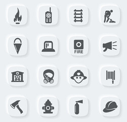Fire-brigade icon set