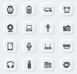 Home appliances icons set