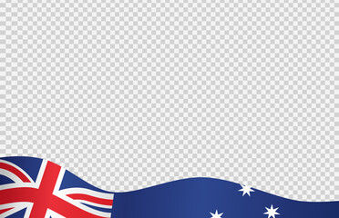 Waving flag of Australia isolated  on png or transparent  background,Symbol of Australia,template for banner,card,advertising ,promote, TV commercial, ads, web, vector illustration © Only Flags