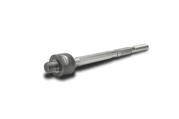Ball joint of steering rack arm car and on the white background repair part car concept