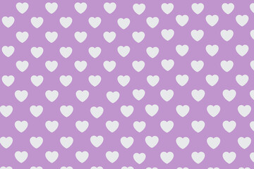 
Violet background with white hearts - obrazy, fototapety, plakaty