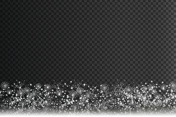 New snow transparent.Decorative winter background.Merry Christmas swirling snow effect.