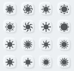 Set of sun icons