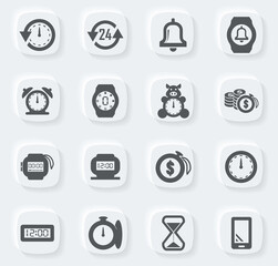 Time icons set