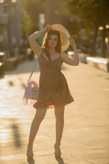 woman walking in the park