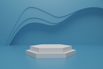 3d podium stage for product advertising