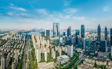 Aerial photography of Suzhou Financial Center