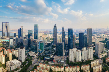 Aerial photography of Suzhou Financial Center