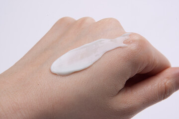 Various hand shapes and cosmetics formulations