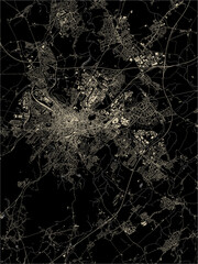 map of the city of Aachen, Germany