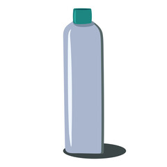 Shampoo bottle. Cosmetic bottle mockup isolated on white background. Vector illustration