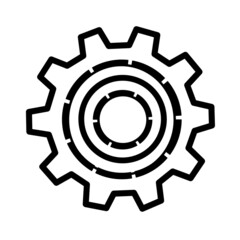 Iron gear concept vector.