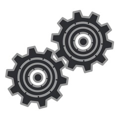 Iron gear concept vector.