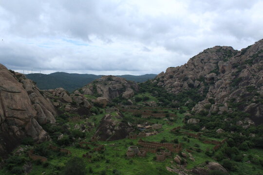 view of the mountains chitradurga fort ancient architecture tourist attractions 
