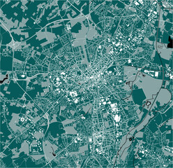 map of the city of Monchengladbach, Germany