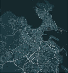 map of the city of A Coruna, Spain