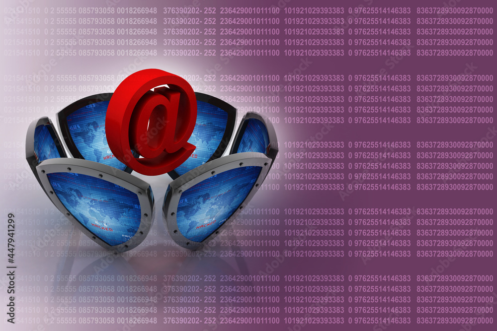 Poster 3d rendering spam shield