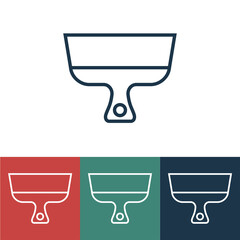 Linear vector icon with spatula