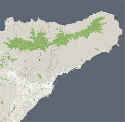 map of the city of Santa Cruz de Tenerife, Spain