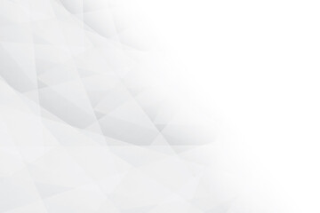 Abstract  white and gray color, modern design background with geometric shape. Vector illustration.