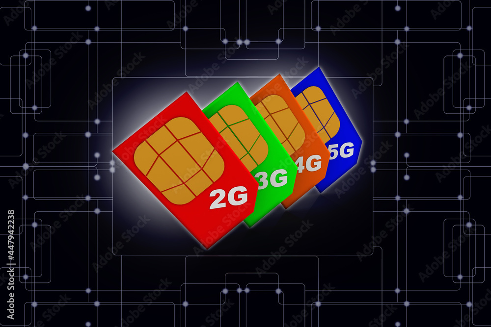 Poster 3d render sim network
