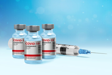 Vial with Coronavirus Covid-19 vaccine