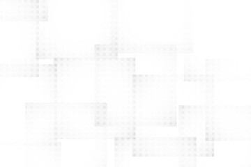 Abstract  white and gray color, modern design background with geometric shape, halftone effect. Vector illustration.